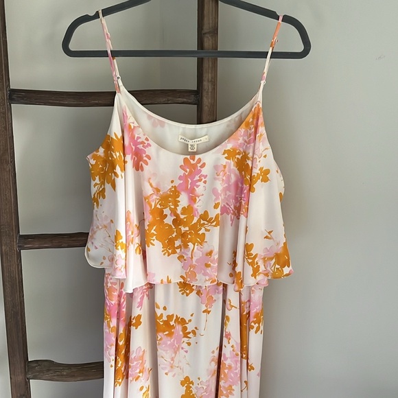 Anthropologie Paper Crown Magnolia Floral Print Midi Dress, Size Large, NWT - Picture 1 of 6
